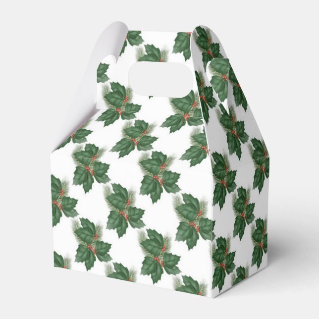 Caja Para Regalos Navidades Holly (Reverso)