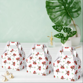 Caja Para Regalos Navidades lindos y festivos de reno rojo