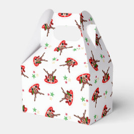 Caja Para Regalos Navidades lindos y festivos de reno rojo