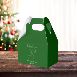 Caja Para Regalos Navidades modernos de renos abstractos blancos ver