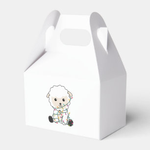 Caja Para Regalos Navidades ovinos Niegan ovejas animales de inviern