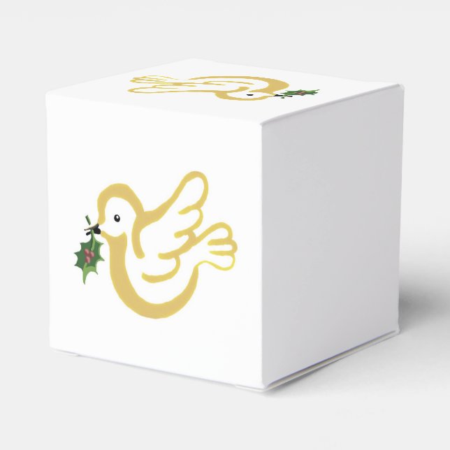 Caja Para Regalos Navidades palomas de la paz (Reverso Costado)