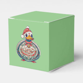 Caja Para Regalos Navidades Pato Folklórico Con Sombrero Santa