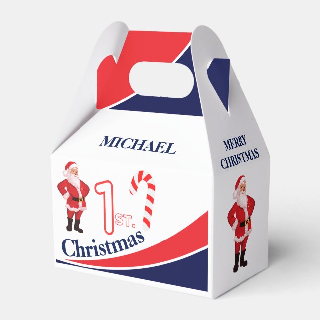 Caja Para Regalos Navidades personalizados beben "Mis primeros Navid (Front Side)