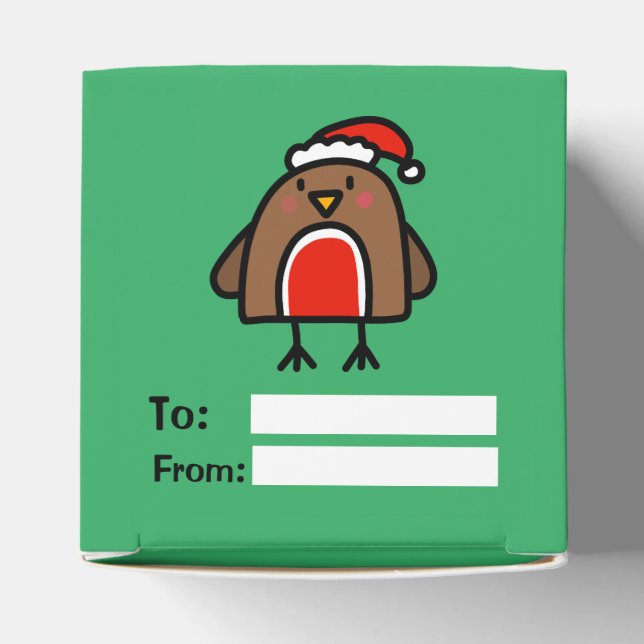 Caja Para Regalos Navidades personalizados Robin Fun Kids (Parte superior)