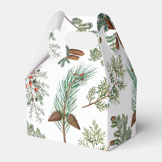 Caja Para Regalos Navidades Pine Conifer Forest Festive (Front Side)