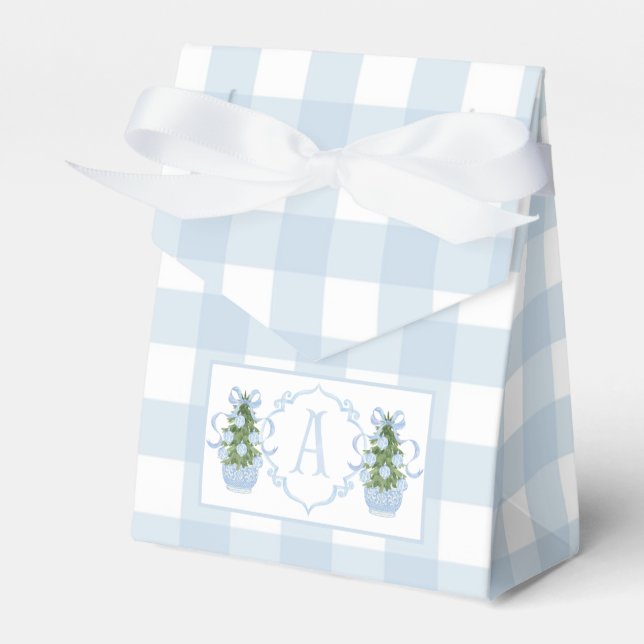 Caja Para Regalos Navidades Preppy Southern Blue Boy Baby Shower (Front Side)