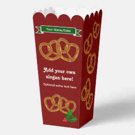 Caja Para Regalos Navidades Pretzels - Festividad divertida de tomar