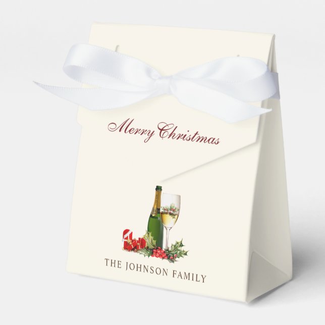 Caja Para Regalos Navidades Purpurina Fiesta de cócteles (Front Side)