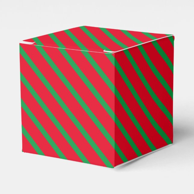 Caja Para Regalos Navidades Regalo de estampado oblicuo de franjas v (Costado Anverso)