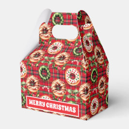 Caja Para Regalos Navidades Retro Rojo Donan Red Tartán Plaid