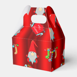 Caja Para Regalos Navidades rojos Cute Gnomes