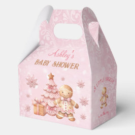 Caja Para Regalos Navidades rosados Chica de pan de jengibre Baby Sh