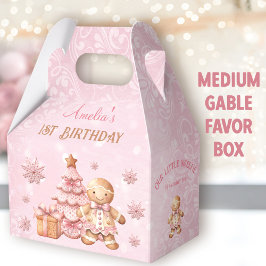 Caja Para Regalos Navidades rosados de pan de jengibre 1.ᵉʳ (Medio d