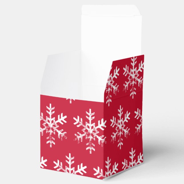 Caja Para Regalos Navidades rusos de copas de nieve rojas (Abierto)