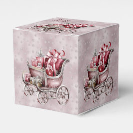 Caja Para Regalos Navidades Sleigh Con Regalos Caja De Favor De Vaca