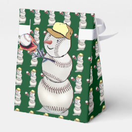 Caja Para Regalos Navidades Snowman de Béisbol