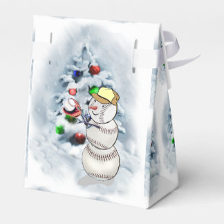 Caja Para Regalos Navidades Snowman de Béisbol