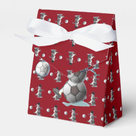 Caja Para Regalos Navidades Snowman de la pelota de fútbol