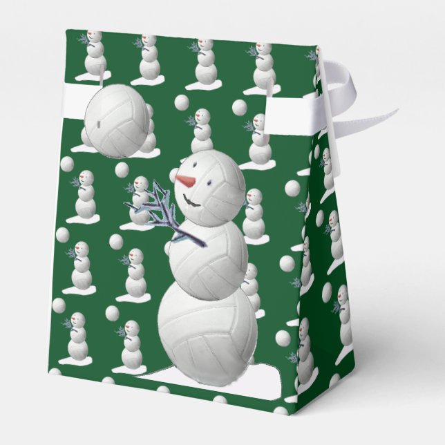 Caja Para Regalos Navidades Snowman de voleibol (Reverso)