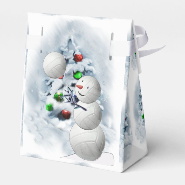 Caja Para Regalos Navidades Snowman de voleibol (Reverso)