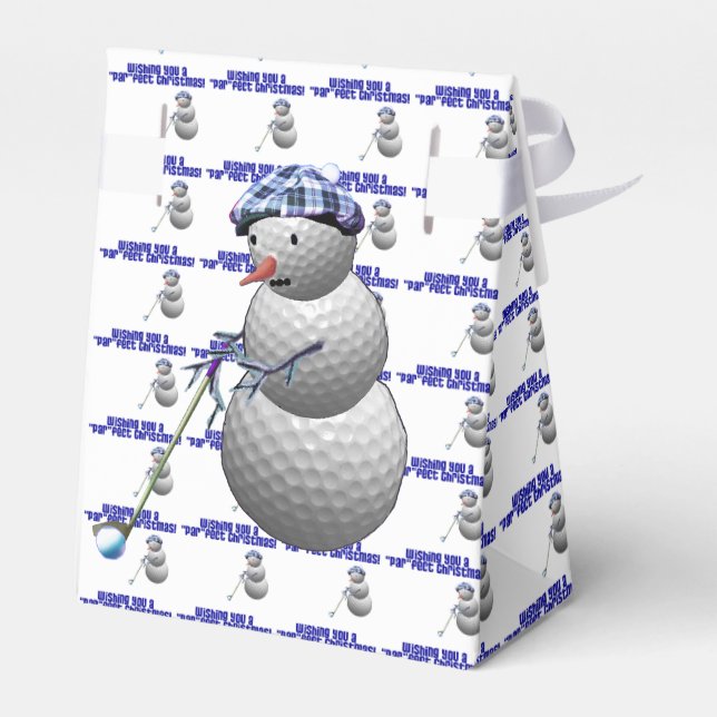 Caja Para Regalos Navidades Snowman del Golf Ball (Reverso)