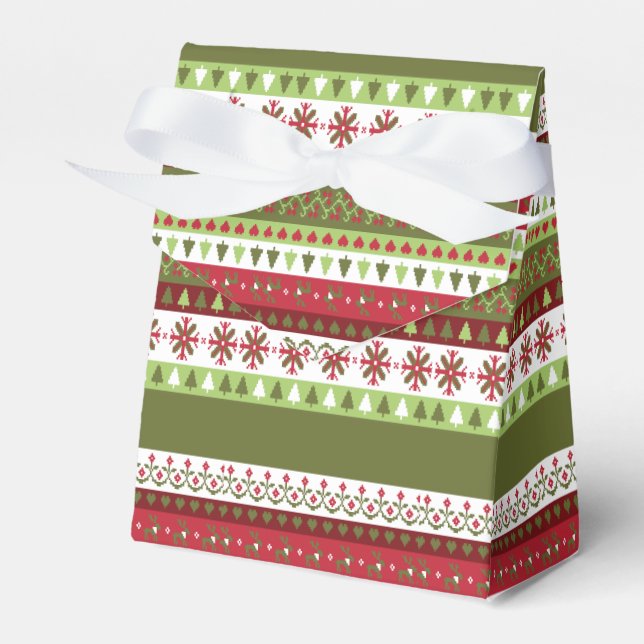 Caja Para Regalos Navidades Sweater Holiday Tent Favor Box (Front Side)