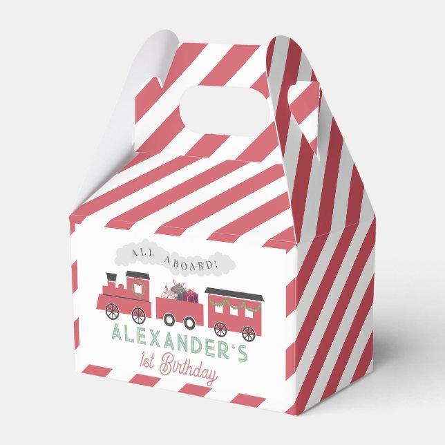 Caja Para Regalos Navidades Tren al vapor Niños Cumpleaños (Front Side)