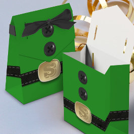 Caja Para Regalos Navidades verdes Elf Suit Santa Party FavBox