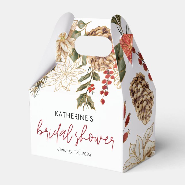Caja Para Regalos Navidades Winter Bridal Shower (Front Side)