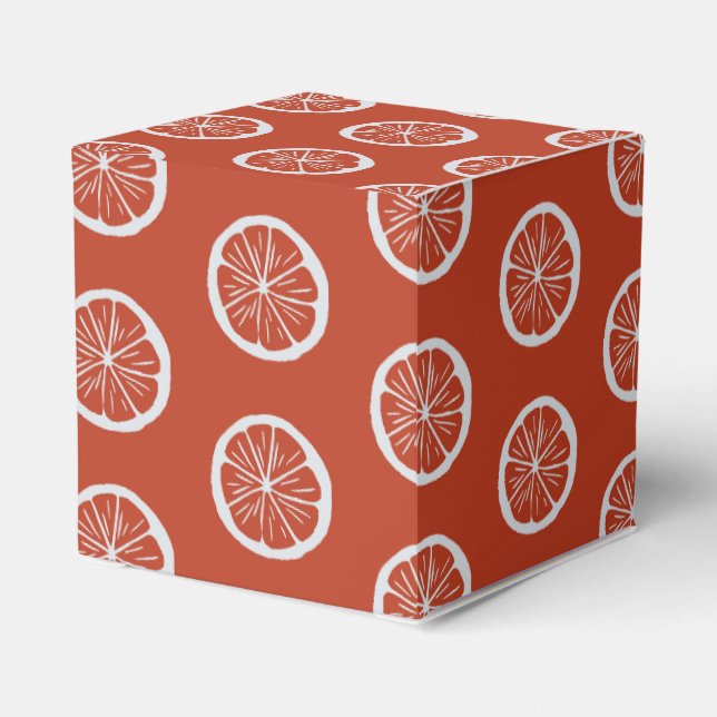 Caja Para Regalos Navidades y Naranjas de especias acogedores (Reverso Costado)