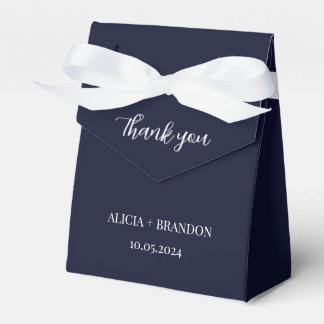 Caja Para Regalos Navy Blue Simple Elegant Boda moderno