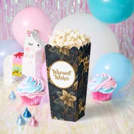 Caja Para Regalos Navy Gold Holly Medallion Pattern