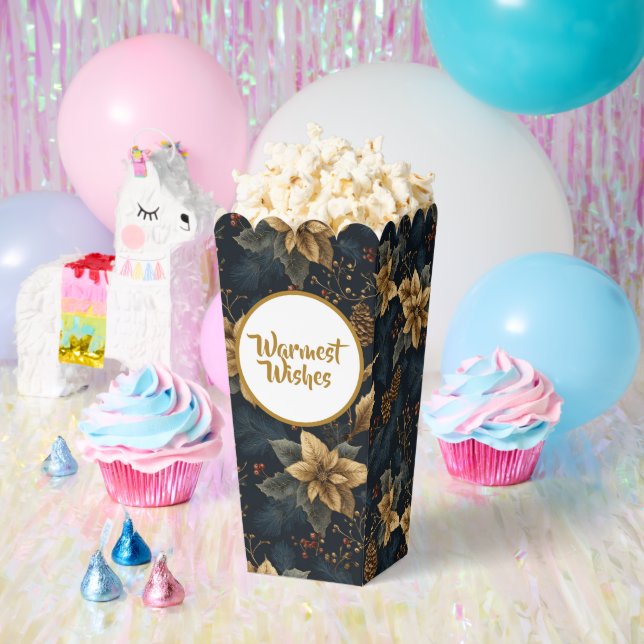 Caja Para Regalos Navy Gold Holly Medallion Pattern (Fiesta)