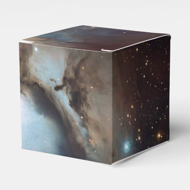 Caja Para Regalos Nebula Orion Astronomía estrellas del cielo beige  (Costado Anverso)