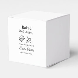 Caja Para Regalos Negocio de panadería horneada con amor añadir nomb