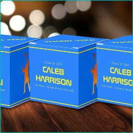 Caja Para Regalos Negrita Blue Modern Tech Graduation