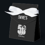 Caja Para Regalos Negro moderno Cualquier edad 50 años fiesta de cum<br><div class="desc">Negro moderno Cualquier edad 50 años Fiesta de cumpleaños Cajas de Favor</div>