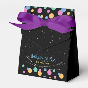 Caja Para Regalos Negro Personalizado de la fiesta de cumpleaños de