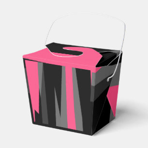 Caja Para Regalos Negro rosa y gris