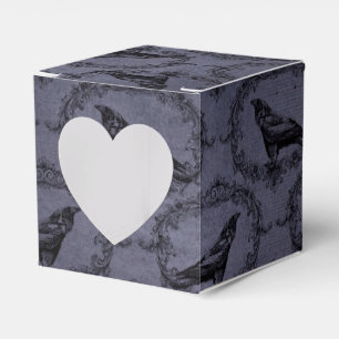 Caja Para Regalos Negro y Azul Vintage Grunge Cuervo