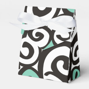 Caja Para Regalos Negro y blanco del modelo de los espirales + sus
