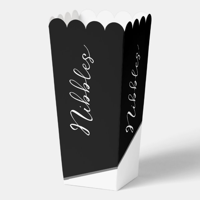 Caja Para Regalos Negro Y Blanco Moderno (Anverso)