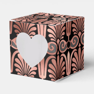 Caja Para Regalos Negro y Rosa Oro