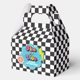 Caja Para Regalos Neon 90 Retro Cinco es un Vibe Quinto Cumpleaños