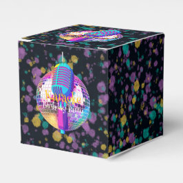 Caja Para Regalos Neon Disco Ball Karaoke Birthday Party