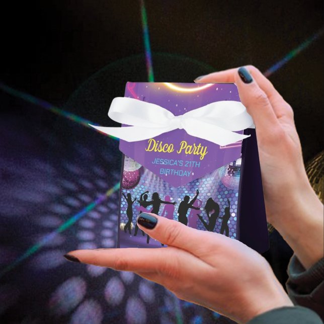 Caja Para Regalos Neon Glow Disco Dance Birday Party (Subido por el creador)