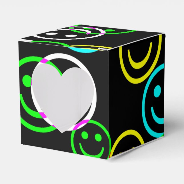 Caja Para Regalos Neon Happy Face Collage Gift Box (Anverso)