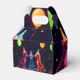 Caja Para Regalos Neon Safari Party Favorito Box