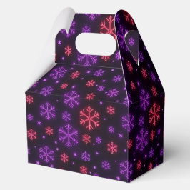 Caja Para Regalos Neon Snowflakes
